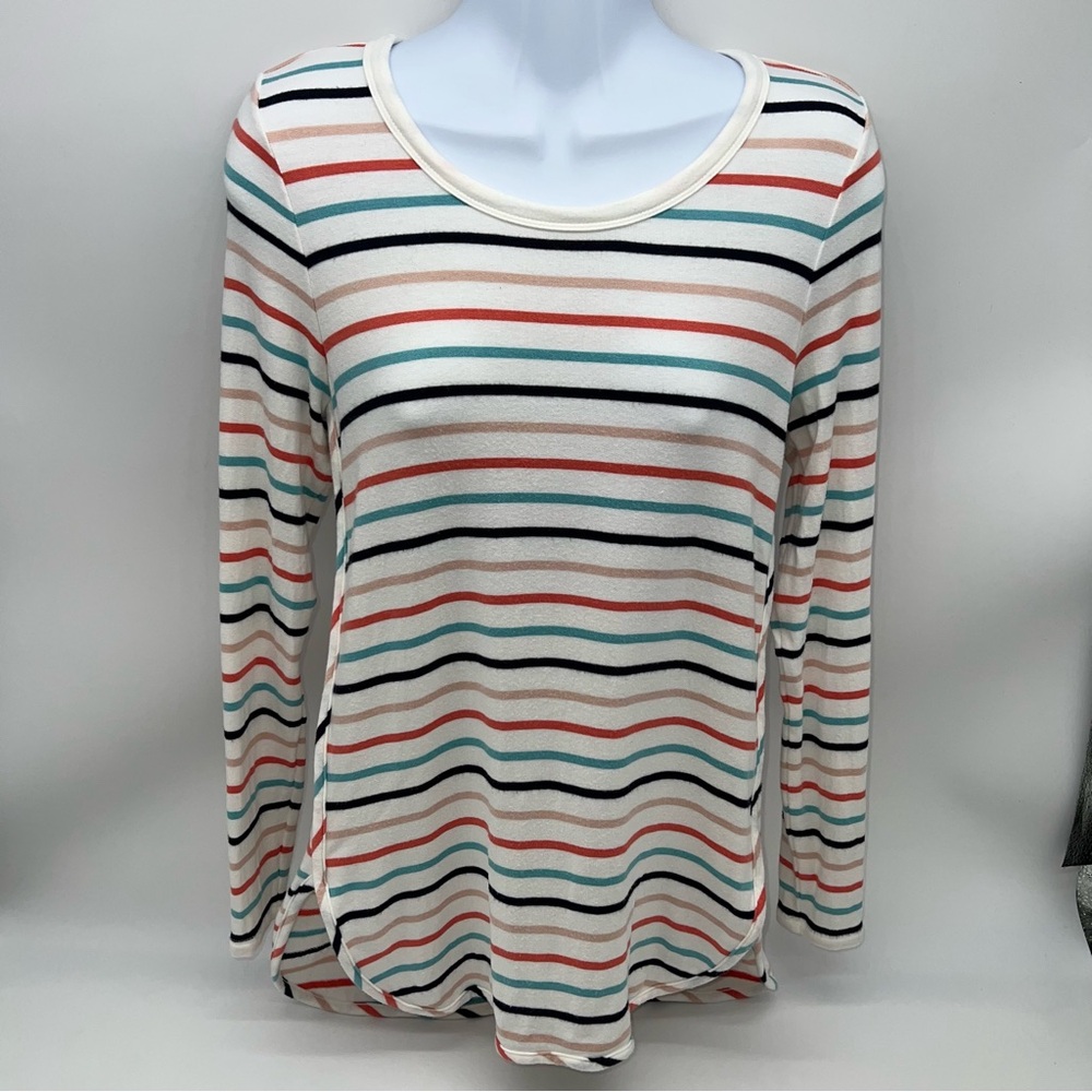 Market & Spruce Multicolor Striped Long Sleeve Tee